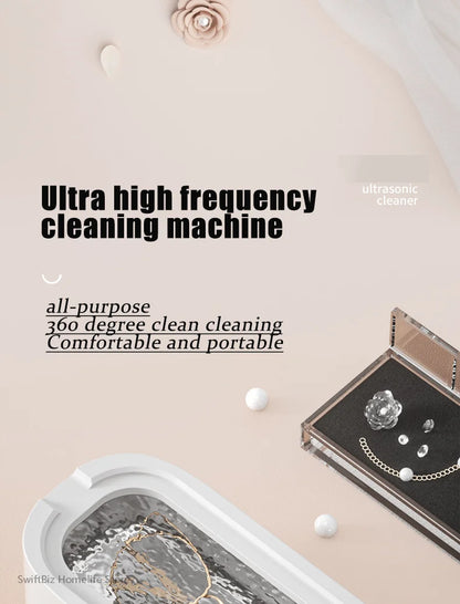 Xiaomi MIJIA Clean Ultrasonic Cleaner 550ml Portable Household Cleaning Machine Jewelry Cleaner Machine Ring Glasse Makeup Brush