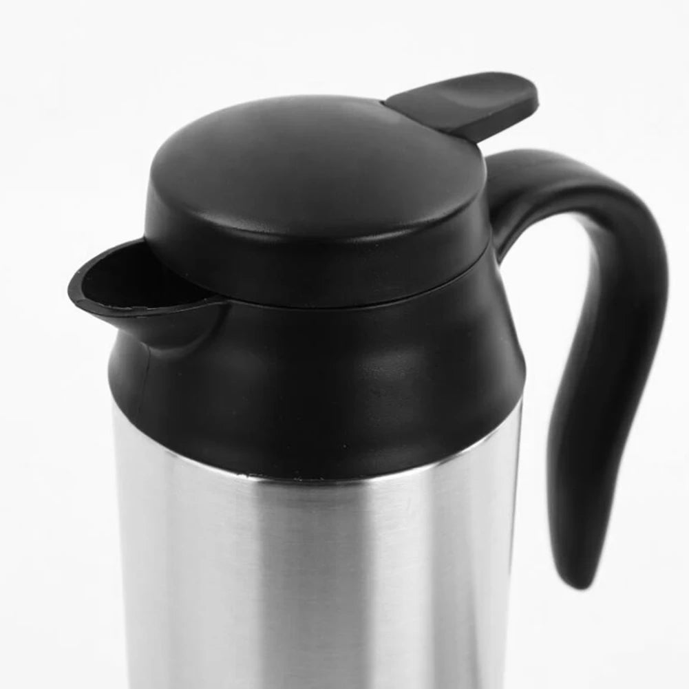 750ML Travel Electric Kettle Car Hot Kettle Car Truck Water Heater Large Capacity 12V/24V Auto Shut Off Fast Boiling ﻿