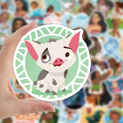 10/30/50pcs Disney Cartoon Moana Stickers Waterproof Decals Laptop Motorcycle Phone Notebook Decoration Anime Sticker Kids Toy