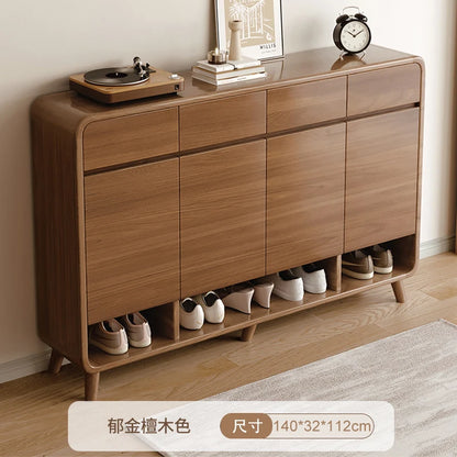 Wood Drawer Shoe Cabinet Adjustable Vertical Modern Storage Shoe Rack Home Organization Schuhe Schrank Hallway Furniture