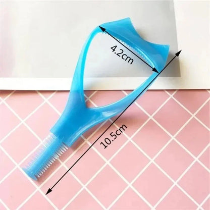 3 In 1 Eyelash Tools Makeup Mascara Shield Guard Curler Applicator Comb Guide Card Makeup Tool  3 Colors Beauty Cosmetic Tool