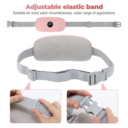 Electric Belly Massager 3 Gears Vibrating Heating Pad For Menstrual Waist Stomach Uterine Warm Belt Abdominal Muscle Massager