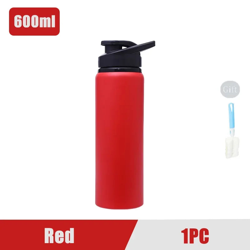 Portable Stainless Steel Water Bottle Bicycle Riding Drinking Water Bottle Outdoor Sport Travel Mug Metal Stainless Steel Bottle