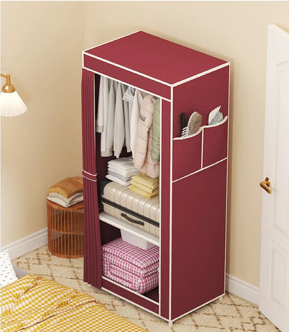 Simple Wardrobe Bedroom Household Simple Assembly Cloth Wardrobe Rental Housing Storage Wardrobe Storage Simple Storage Cabinet