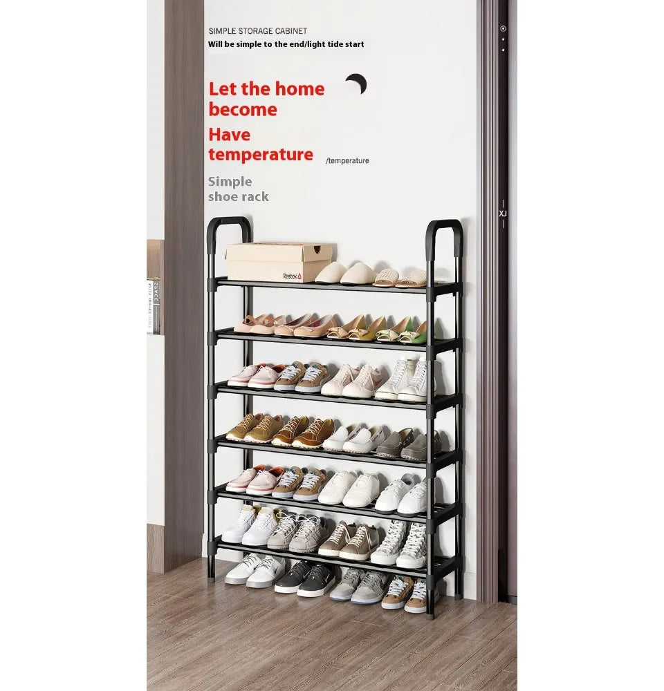 Simple Metal Shoe Rack Multilaye Metal Shoes Rack Space Saving And Simple Shoes Shelves Cabints Space Black Elevated Shoe Racks