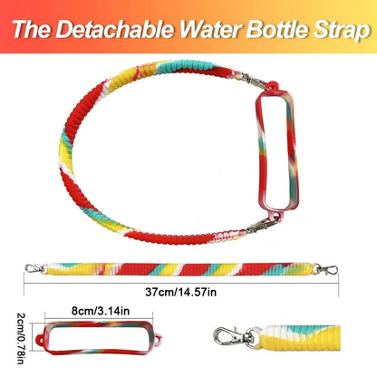 Water Bottle Handle Silicone Portable Bottle Carrying Strap Universal Drink Bottle Carrier Strap for Stanley Cup Accessories