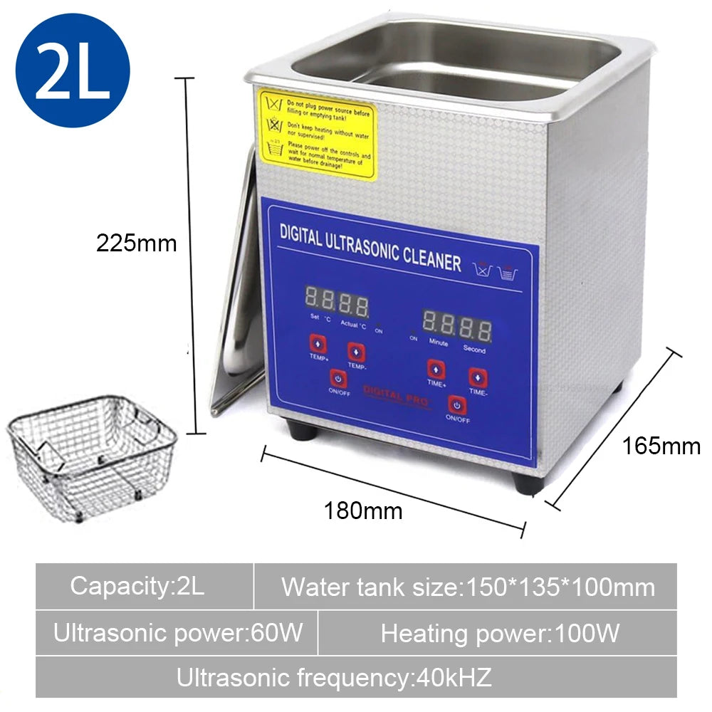 1.3L 2L 3L 6L 10L 15L 22L 30L Ultrasonic Cleaner with Heated Portable Lave-Dishes Washing Machine Diswasher Ultrasound Cleaner