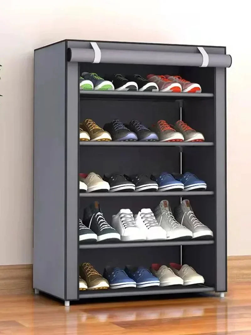 Simple shoe rack multi-layer space-saving and economical household dustproof storage shoe cabinet dormitory door simple cabinet