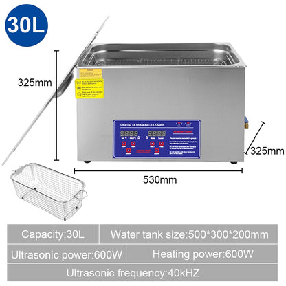 1.3L 2L 3L 6L 10L 15L 22L 30L Ultrasonic Cleaner with Heated Portable Lave-Dishes Washing Machine Diswasher Ultrasound Cleaner