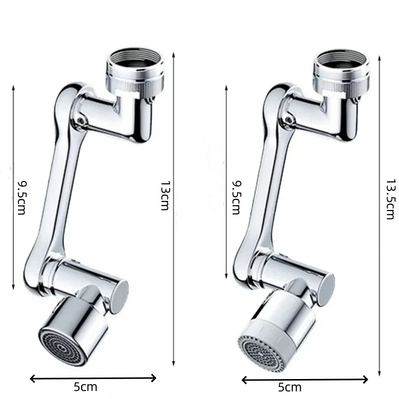 1080° Universal Rotation Faucet Extender Sprayer Head Two-mode Multi-function Faucet Robotic Arm Kitchen Bathroom Accessories