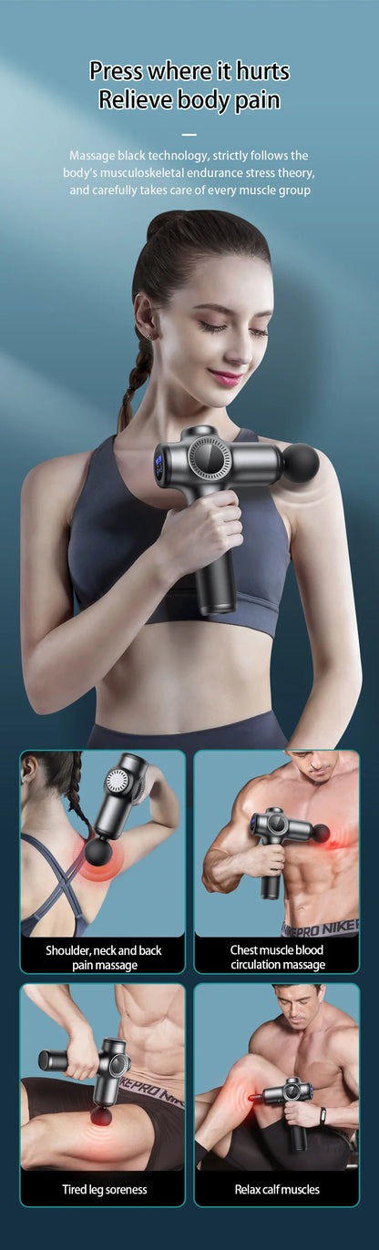 99 Level Massage Gun Fascia Deep Muscle Relax Body Neck Massager Electric Fitness Equipment Noise Reduction Male Female