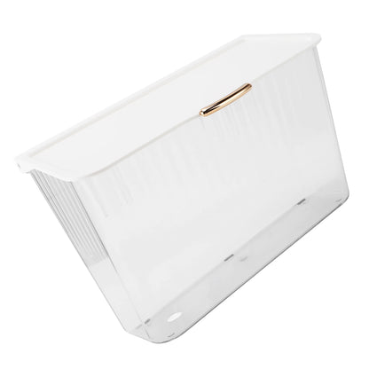 Transparent household clothing storage basket 4L bathroom perforation-free non-trace wall hanging dirty clothes socks dust-proof