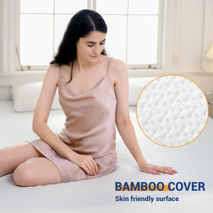 3 Inch Memory Foam Mattress Topper Double Bed,7.5cm Thickness Mattress Topper for Back Pain Relief w/ Washable Bamboo Cover