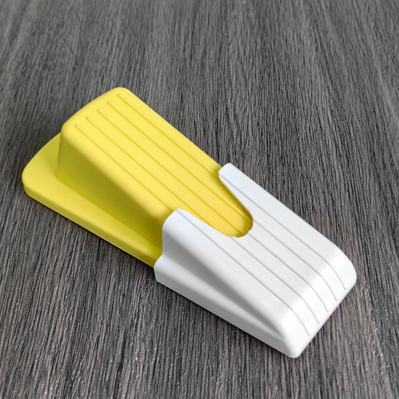 2Pcs Safety Silicone Door Stop Stoppers Block Wedge Doorstops Door Stopper Home Office Door Rear Retainer Anti-collision Stop