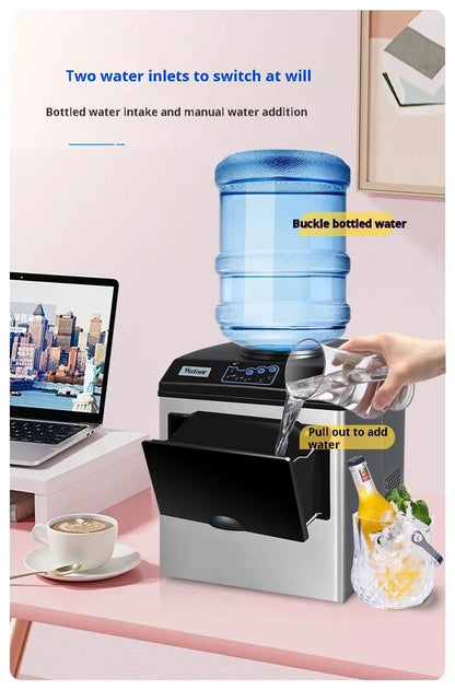 Bullet Ice Maker Electric Commercial or Homeuse Countertop Automatic Making Machine Cube Making Machine Round 25kg 1.5KG/150pcs