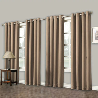 4 Panels Set Grommet Blackout Curtains for Bedroom and Living Room - Thermal Insulated Room Darkening Curtains