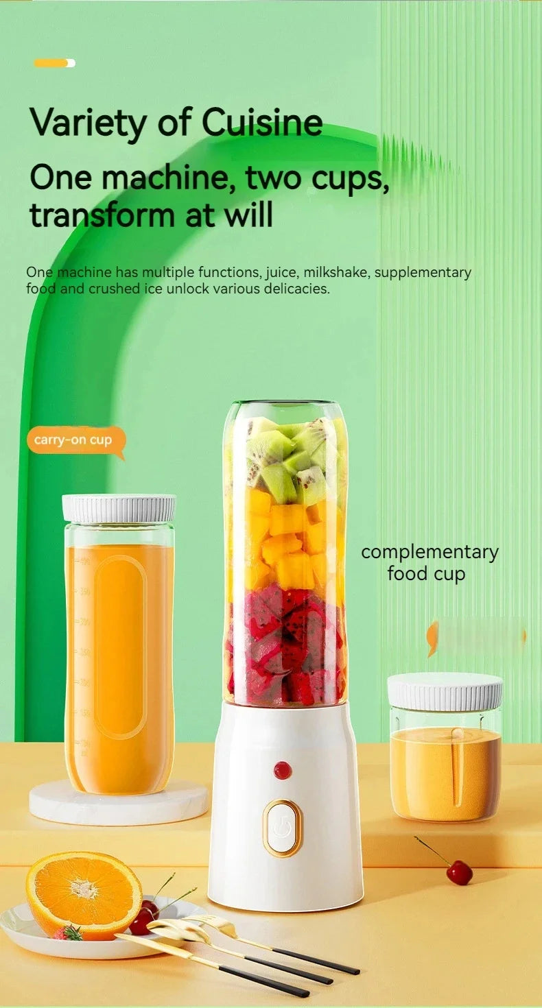 Rechargeable Mixers Fresh Fruit Juicers USB Portable Juice Bottle Mini Fast Electric Blender Smoothie Milkshake Juice Maker