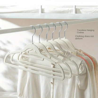 5-pcs Plush clothes hanger for home use, non marking, anti slip, ultra-thin, dry and wet dual-use