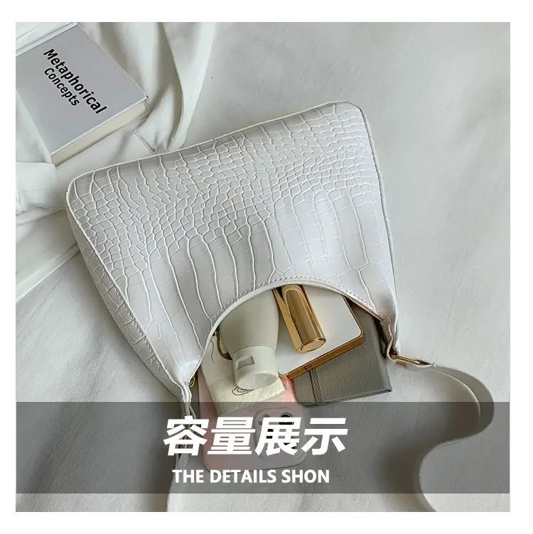 Women's Bag 2022 Trend Handbags Female Handbags Retro Solid Color PU Leather Shoulder Underarm Bag Ladies Shopper Hobos Bag