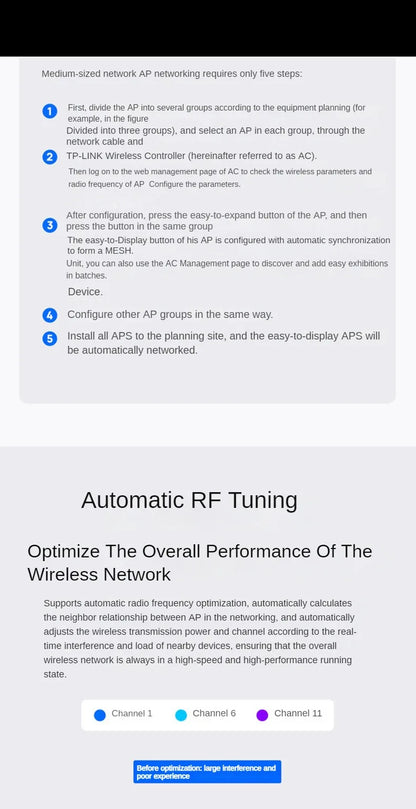 TP-Link AX3000 Wi-Fi6 MESH Router Celling AP Access Point Wireless PoE AP Dual Band 5GHz High-Power Wifi Repeater Hotspot