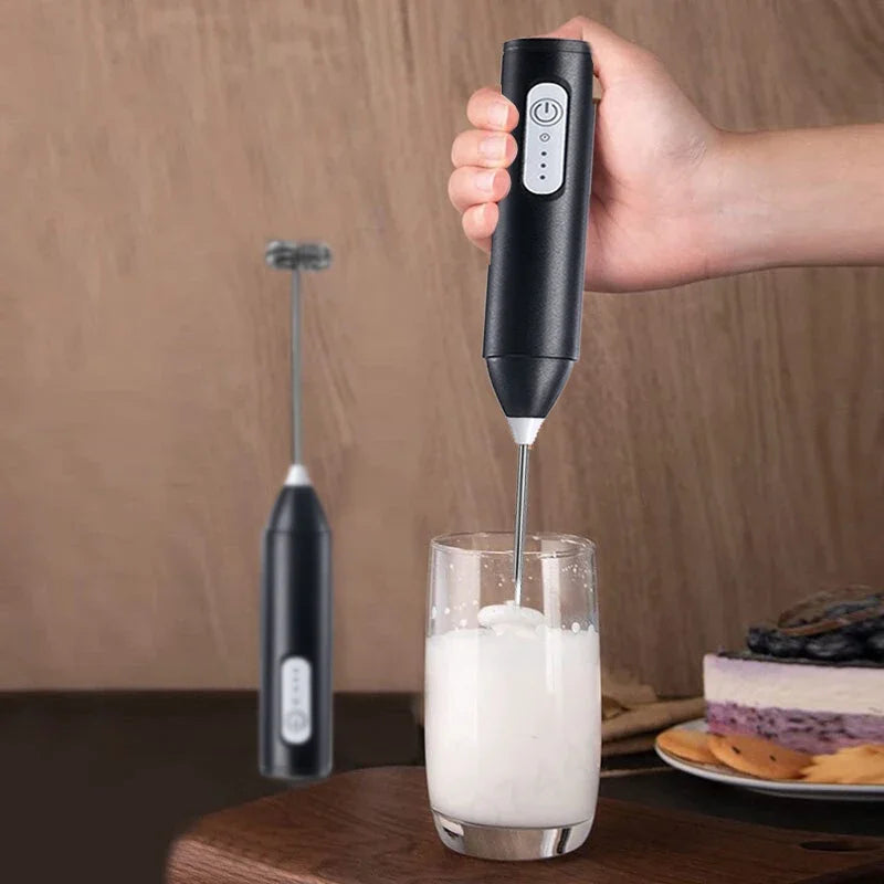 Wireless Milk Frother Electric Type-C Blender Handheld Stainless Steel Mini Coffee Maker Whisk Mixer For Coffee Cappuccino Cream