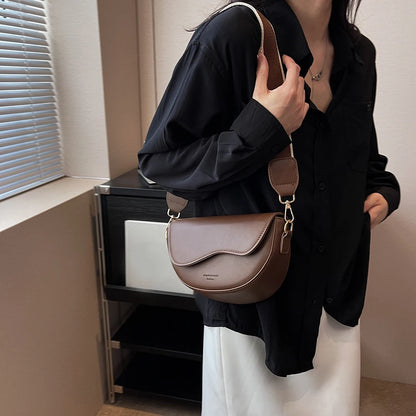 Women Saddle Armpit Bag Versatile Satchel Hobo Bag Casual Crossbody Sling Bag Leather Shoulder Bag Fall Winter Purse