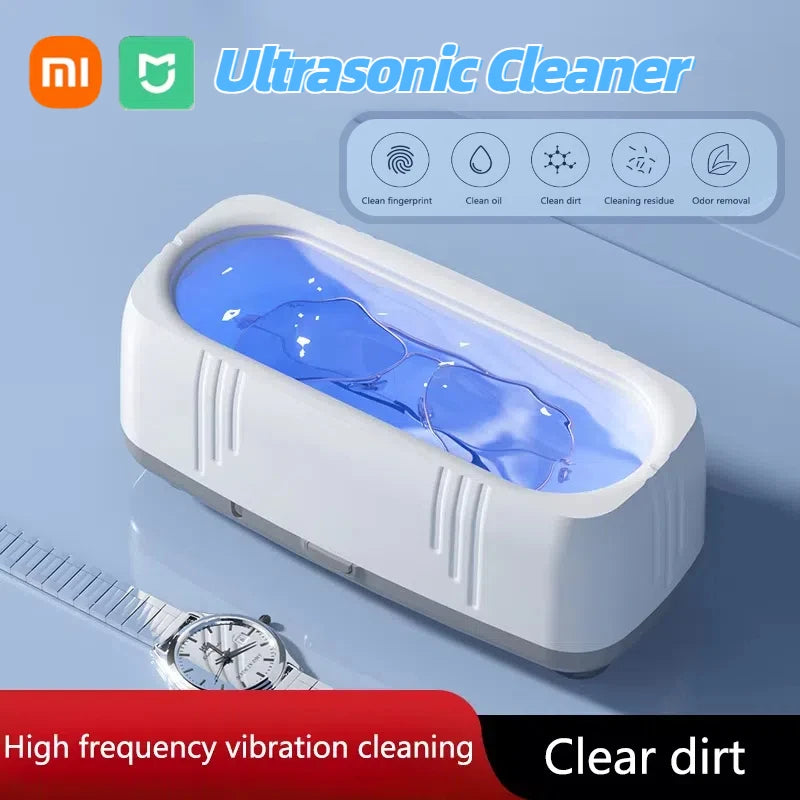 Xiaomi Ultrasonic Cleaner Glasses Watch Gold Diamond Multi-Functional Cleaning Machine Jewelry Portable Household Blue Ray 2025