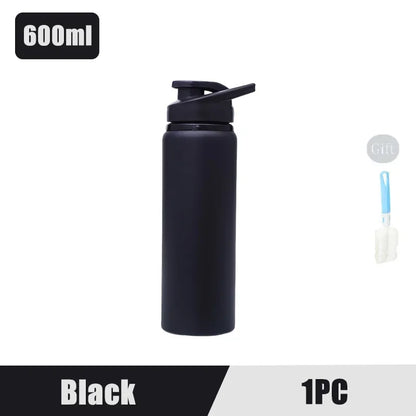 Portable Stainless Steel Water Bottle Bicycle Riding Drinking Water Bottle Outdoor Sport Travel Mug Metal Stainless Steel Bottle