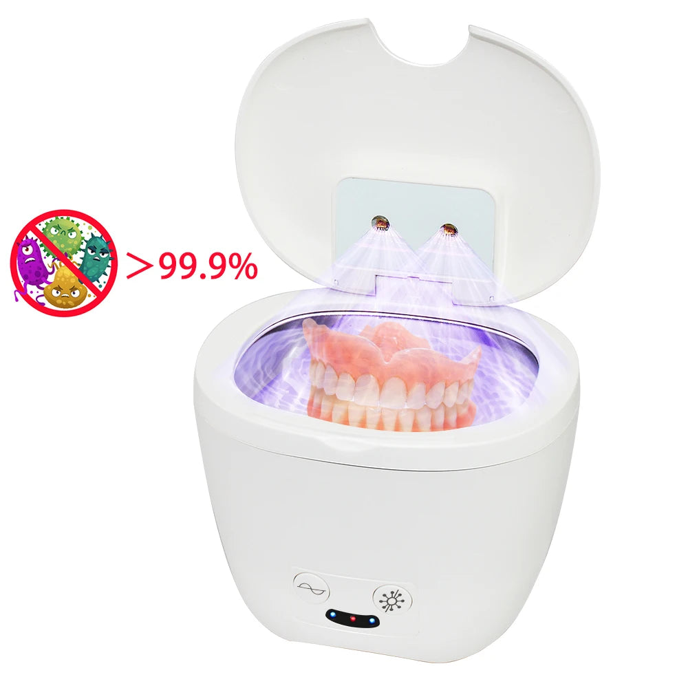 Ultrasonic Cleaner for Denture Tooth Jewlery Watch Teeth Ultra Sonic Retainer Cleaner Ultrasonic Bath UV Tina Ultrasonica Dental