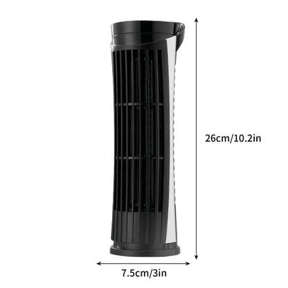 USB Desk Standing Fan Electric Bladeless Fan with LED Lights USB Rechargeable Cooling Fan for Office Home Table Bedroom