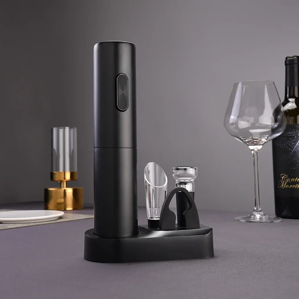 1Set Electric Wine Opener Automatic Corkscrew AA Battery Wine Bottle Opener With Foil Cutter For Kitchen   Party Wine Lov Beer