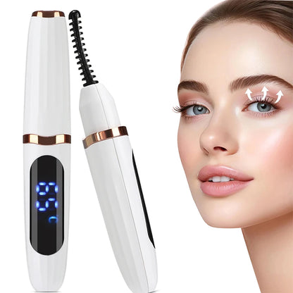 Electric Eyelash Curler Professional Fast Heating Eyelashes Curling Natural Eyelash Comb Portable Lash Long Lasting Makeup Tool