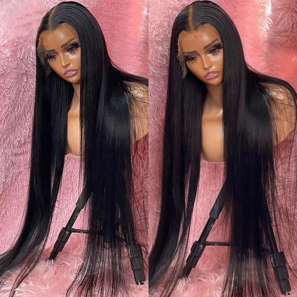 180 Density Glueless Wig Ready To Wear 13X6 Straight Frontal Wig Pre Plucked 5X5 Closure Wig 360 Lace Front Human Hair Wig