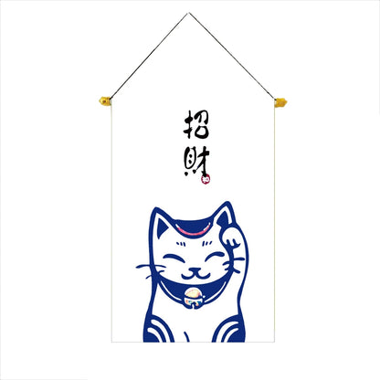 30x45cm Japan Restaurant Colour Flags Japanese Style Lucky Cat Triangle String Flag Oxford Cloth Izakaya House Decoration