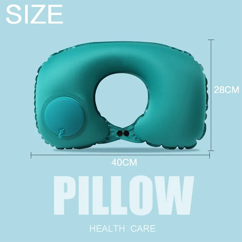 2024 New Inflatable Pillow Travel Portable Neck Protection Pillow Press Inflatable U-shaped Pillow Travel Storage Neck Pillow