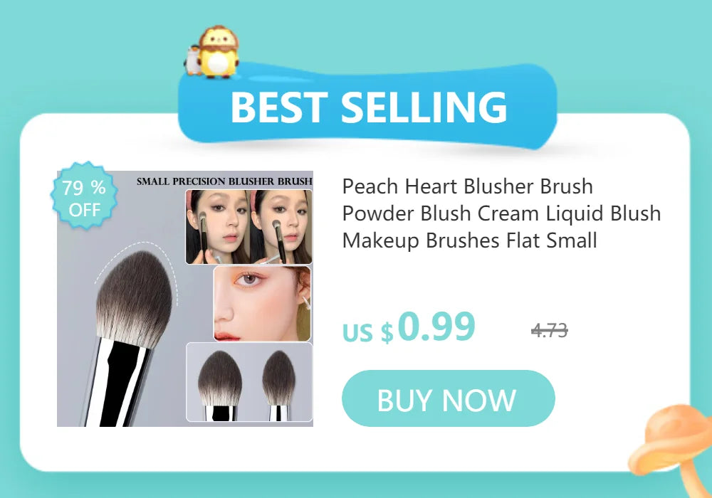 Small Iron Concealer Brush Angled Cream Foundation Concealer Makeup Brushes Oblique Angled Triangle Concealer Makeup Tools