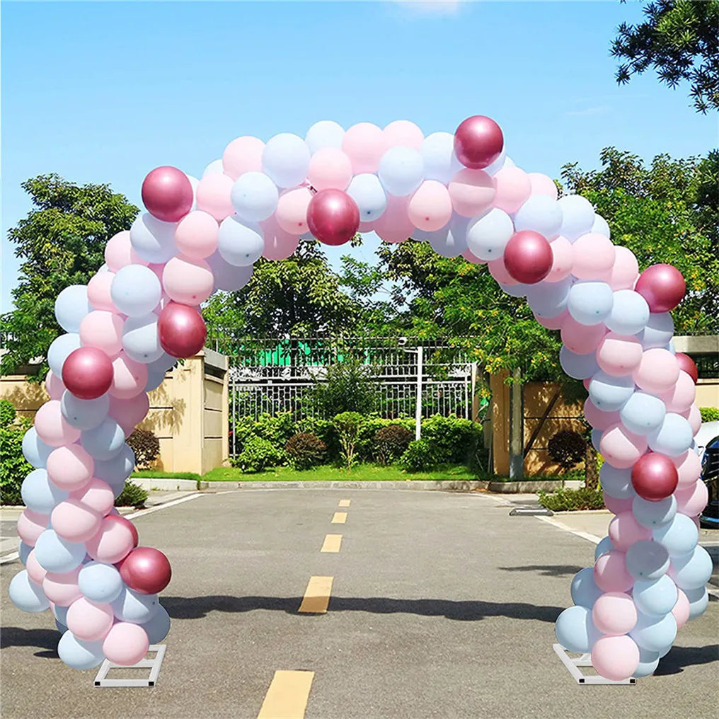 2.1M/2.2M/2.4M Removable Round Wedding Arch Metal Backdrop Flower Garland Party Frame Garden Arbor