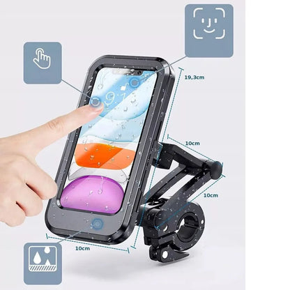 360° Bicycle Motor Bike Waterproof Phone Case Mount Holder For All Mobile Phones