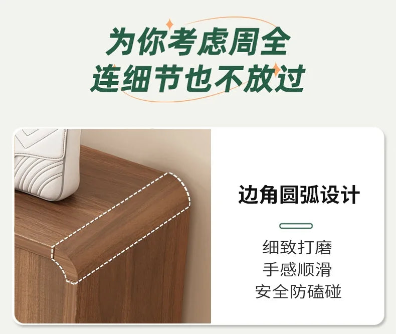 Wooden Entrance Shoe Cabinet Large Capacity Household Cabinet Balcony Foyer Cabinet IndoorZapateros Home Furniture