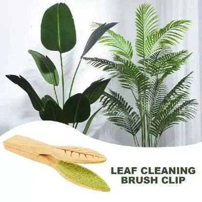 1-4PCS Leaf Cleaner Plant Leaf Dust Removal Leaf-shaped Cleaning Brush Household Plant Cleaning Tool Wooden Leaf Cleaning Tongs