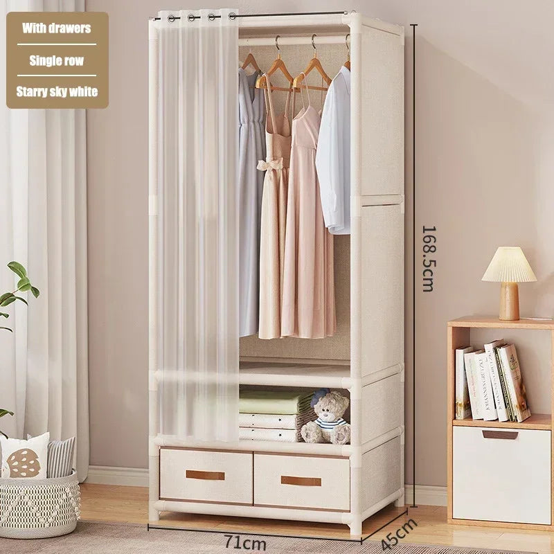 Simple Floor-Standing Wardrobes Home Large Capacity Durable Clothes Cabinet Dustproof And Economical Wardrobe Bedroom Furniture