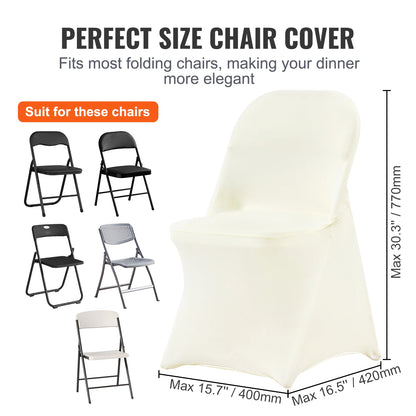 VEVOR 30/50pcs Spandex Wedding Chair Seat Cover Washable Protective Slipcovers for Wedding Holiday Banquet Universal Chair Cover