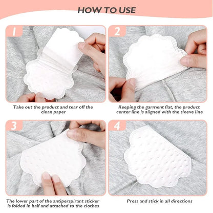 Underarm Sweat Absorption Patch Unisex Sweatproof Sweat Pad Clothes Armpit Keep Dry Adhesive Stickers Light Invisible Paster