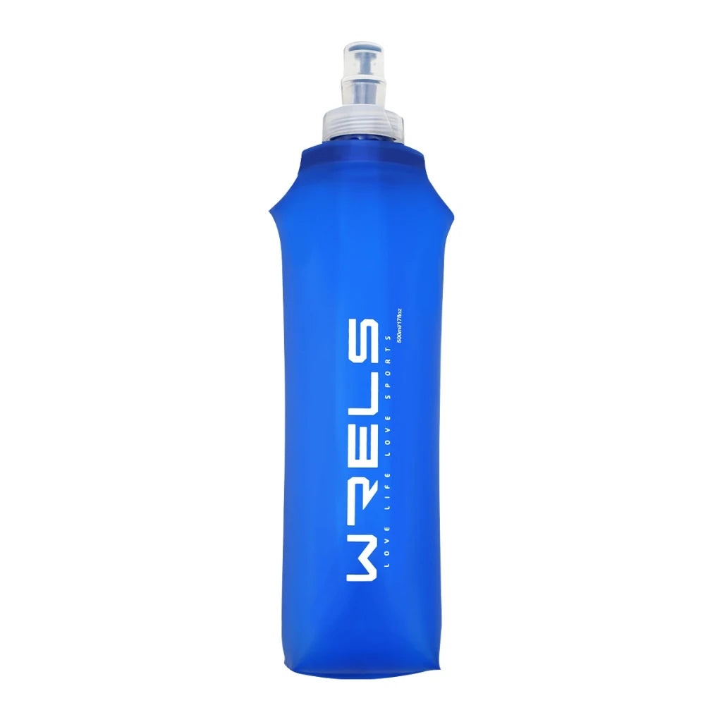 WRELS Folding Water Bag Soft Flask TPU BPA-Free Collapsible Water Bottle Outdoor Sport Hiking Camping Running Portable Water Bag