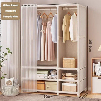 Simple Floor-Standing Wardrobes Home Large Capacity Durable Clothes Cabinet Dustproof And Economical Wardrobe Bedroom Furniture