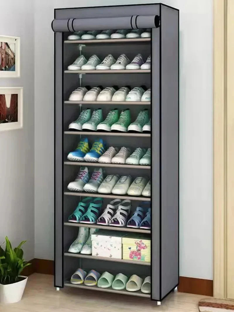 Simple shoe rack multi-layer space-saving and economical household dustproof storage shoe cabinet dormitory door simple cabinet