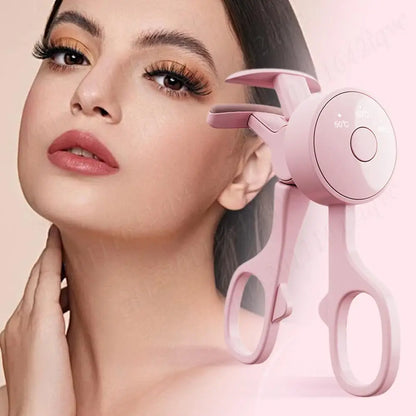 Heated Eyelash Curler Electric Eyelash Curler Long Lasting Eyelash Curling Tool 3 Temp Settings Heated Lash Curler for Makeup