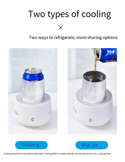 USB Mini Refrigerator Beverage Fast Cooler Cup Beer Bottle Can Water Soda Drinks Cooling Mug Ice Car Home Refrigeration Cup