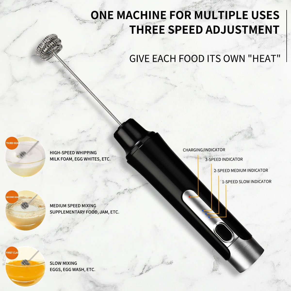 saengQ Milk Frother Handheld Foamer Coffee Maker Egg Beater Cappuccino Stirrer Mini Portable Blender Kitchen Whisk Tool