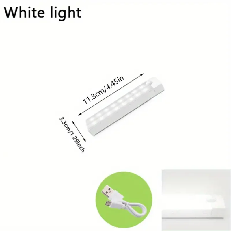 1PCS Human Ultra-thin Sensing Intelligent USB Charging Sensing Light Strip Display Cabinet Kitchen Wardrobe Dimming Light